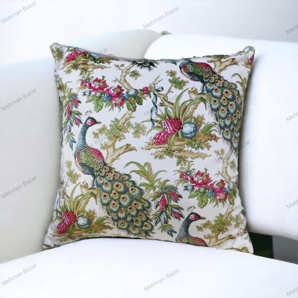 Elegant Floral Velvet Cushion Cover | Digital Print - Image 5