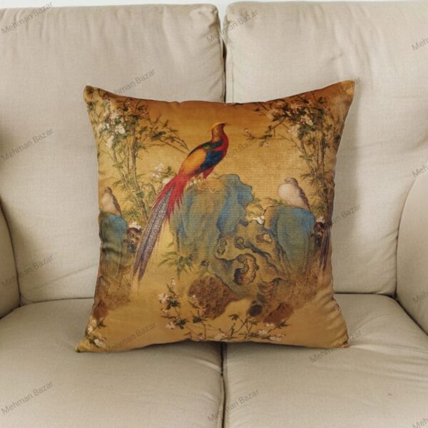 Elegant Floral Velvet Cushion Cover | Digital Print - Image 7