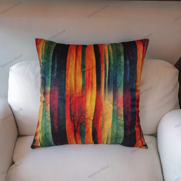 Elegant Floral Velvet Cushion Cover | Digital Print - Image 9