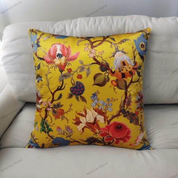 Elegant Floral Velvet Cushion Cover | Digital Print - Image 13