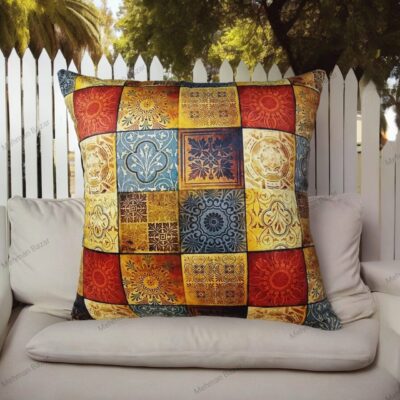 Elegant Floral Velvet Cushion Cover | Digital Print - Image 5