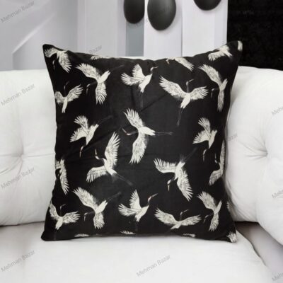 Elegant Floral Velvet Cushion Cover | Digital Print - Image 3
