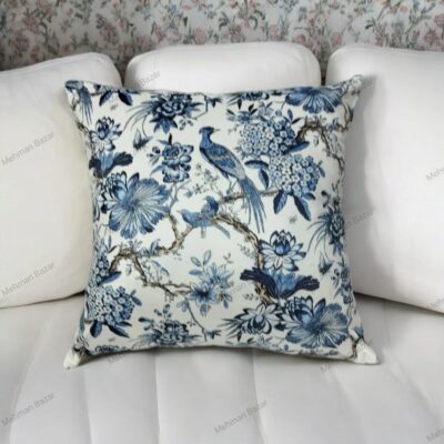 Elegant Floral Velvet Cushion Cover | Digital Print - Image 6