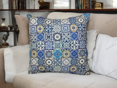 Elegant Floral Velvet Cushion Cover | Digital Print - Image 7