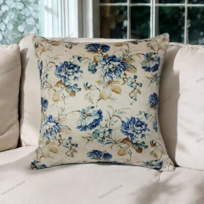 Elegant Floral Velvet Cushion Cover | Digital Print - Image 9