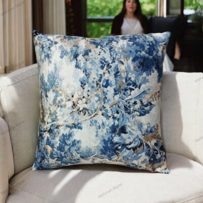 Elegant Floral Velvet Cushion Cover | Digital Print - Image 11