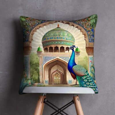 Elegant Floral Velvet Cushion Cover | Digital Print - Image 8