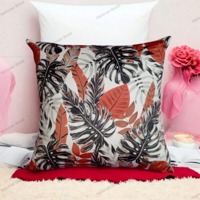 Elegant Floral Velvet Cushion Cover | Digital Print - Image 11