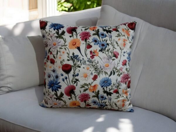 Elegant Floral Velvet Cushion Cover | Digital Print - Image 9