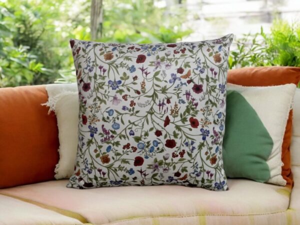 Elegant Floral Velvet Cushion Cover | Digital Print - Image 10