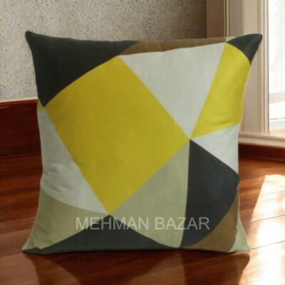 Elegant Floral Velvet Cushion Cover | Digital Print - Image 4