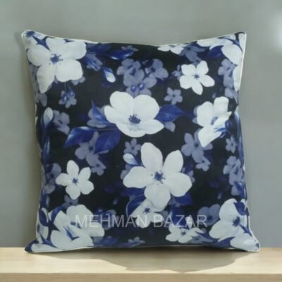 Elegant Floral Velvet Cushion Cover | Digital Print - Image 5