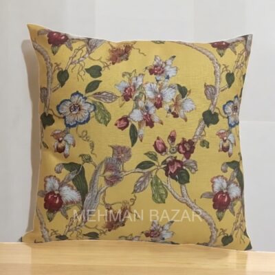 Elegant Floral Velvet Cushion Cover | Digital Print - Image 7