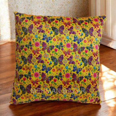Elegant Floral Velvet Cushion Cover | Digital Print - Image 10