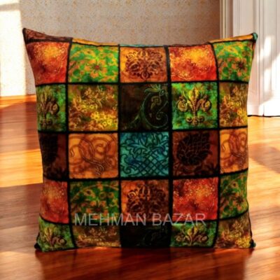 Elegant Floral Velvet Cushion Cover | Digital Print - Image 11