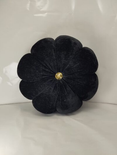 Round Pleated Velvet Pumpkin Cushion – 12'' Ultra-Soft Accent Pillow - Image 3