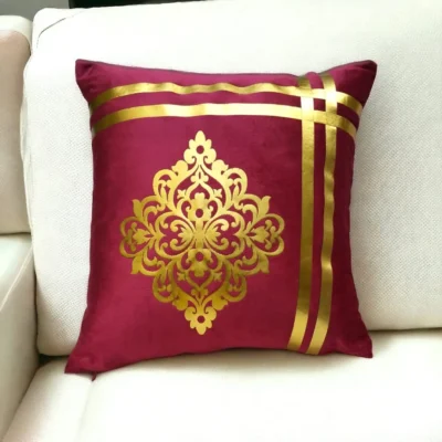 Luxury Velvet Cushion Cover with Laser Cut Design (T) - Image 5