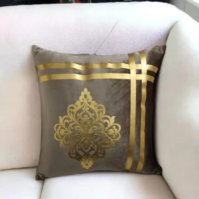 Luxury Velvet Cushion Cover with Laser Cut Design (T) - Image 7