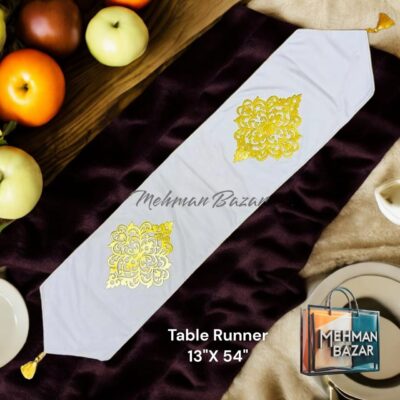 Premium 1-Piece Velvet Table Runner | 13" x 54" Runner , Laser Cut - Image 7
