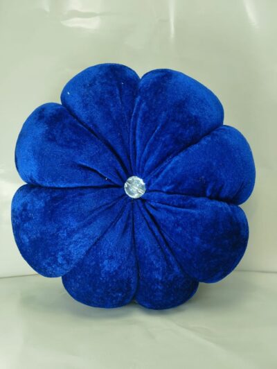 Round Pleated Velvet Pumpkin Cushion – 12'' Ultra-Soft Accent Pillow - Image 2