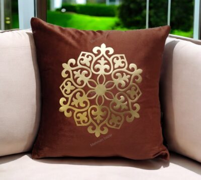 Luxury Velvet Cushion Cover with Laser Cut Design - Image 5
