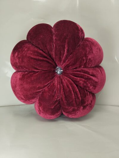 Round Pleated Velvet Pumpkin Cushion – 12'' Ultra-Soft Accent Pillow - Image 12