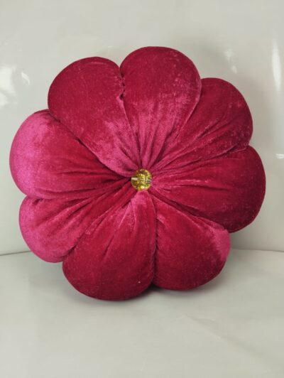 Round Pleated Velvet Pumpkin Cushion – 12'' Ultra-Soft Accent Pillow - Image 6