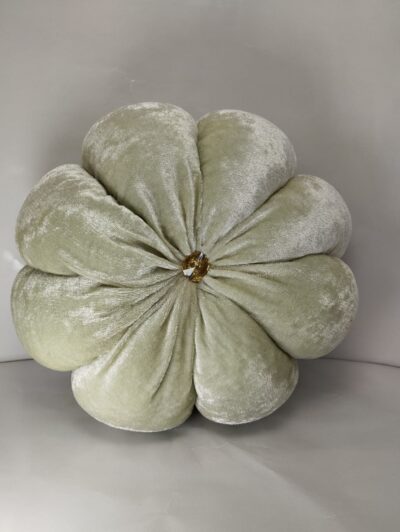 Round Pleated Velvet Pumpkin Cushion – 12'' Ultra-Soft Accent Pillow - Image 7