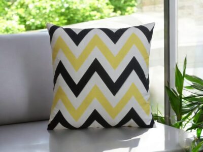 Luxury Digital Printed  Cushion Cover Grid Zigzag Chevron Wave - Image 2