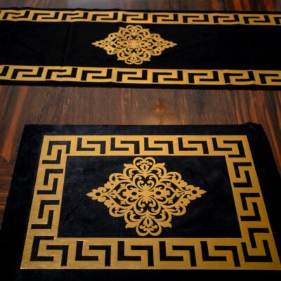Exclusive Black Velvet Table Mats Set Available in 3, 5, 7 & 9 Pieces - Image 6