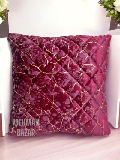 Luxury quilted velvet cushion covers