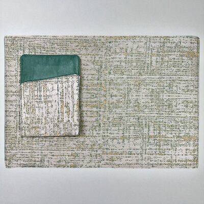 Royal Aura Green & Golden Dining Table Runner Set - Image 5