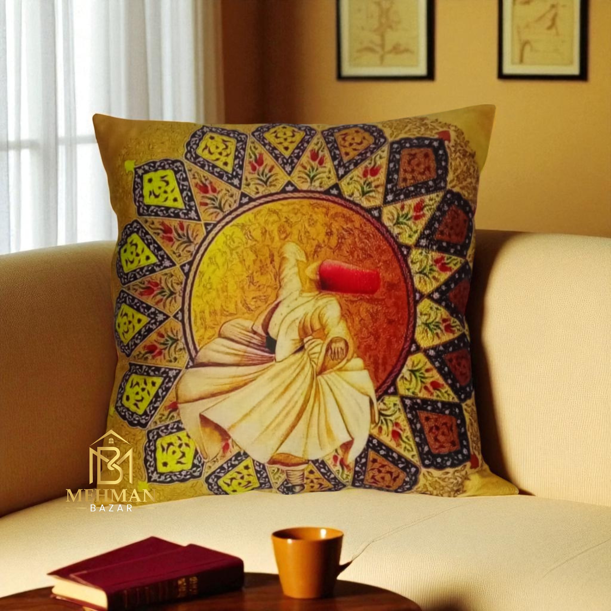 Cushion Cover | Digital Print Sufi Whirling 6