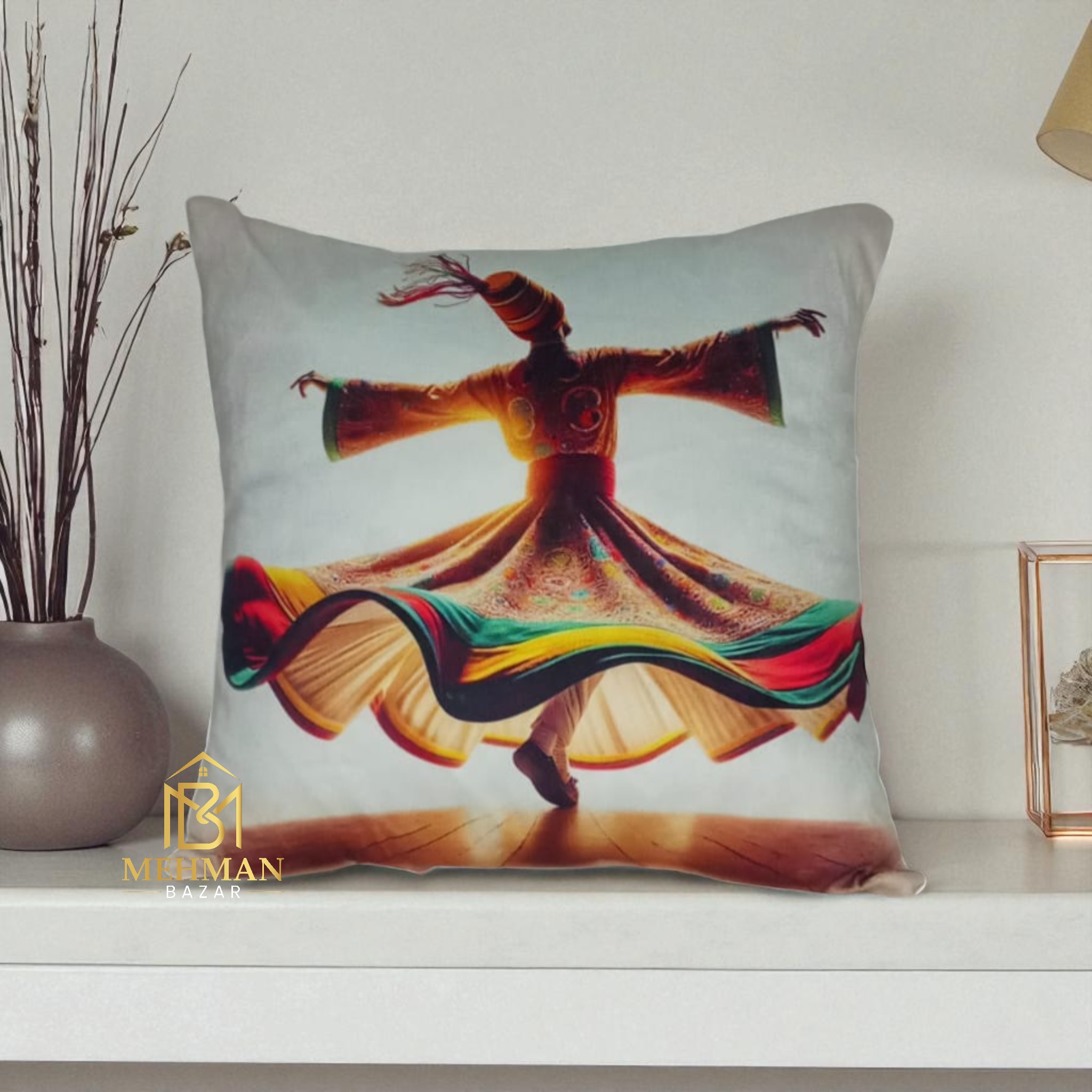 Cushion Cover | Digital Print Sufi Whirling 7