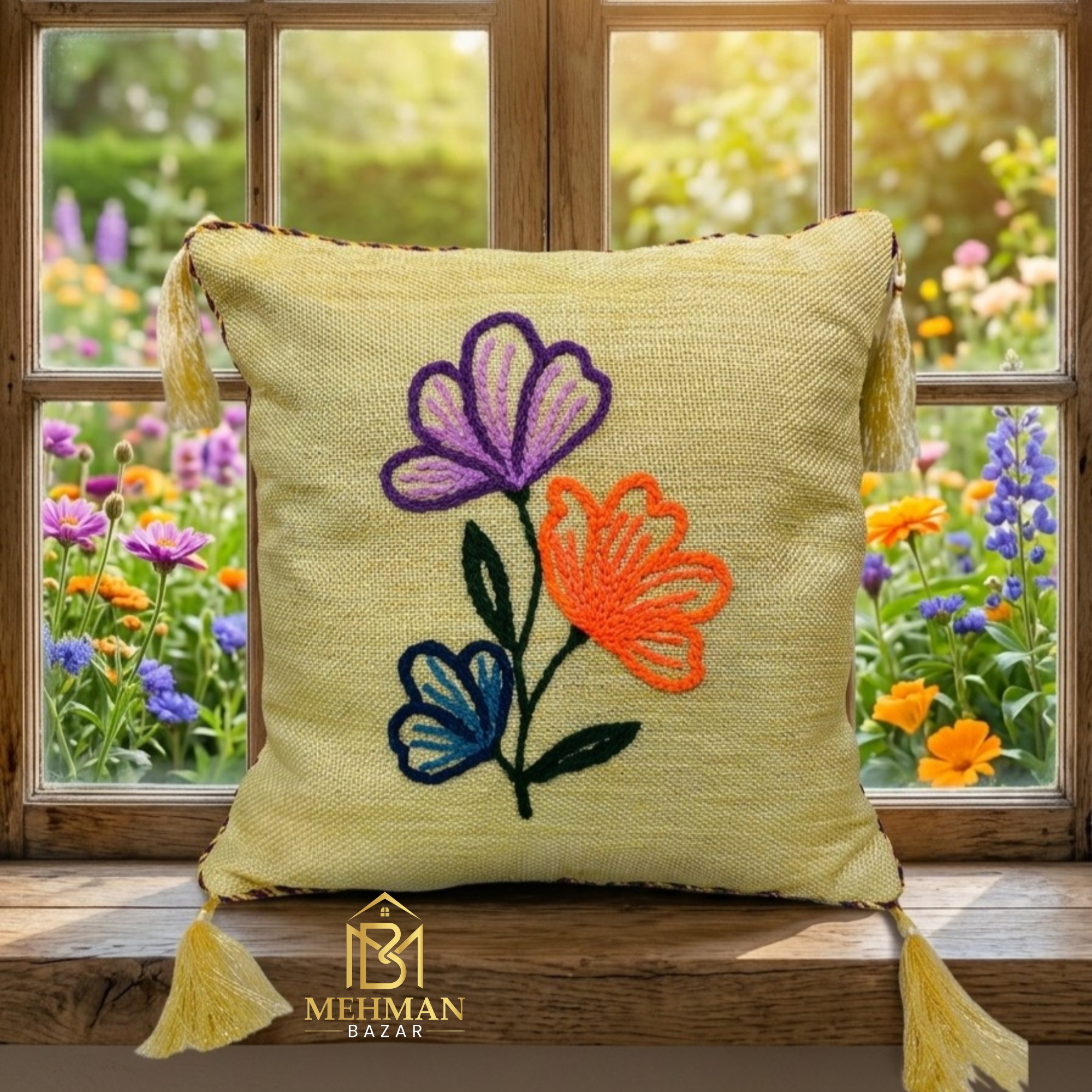 CUSHION COVER HAND MADE EMBROIDERY