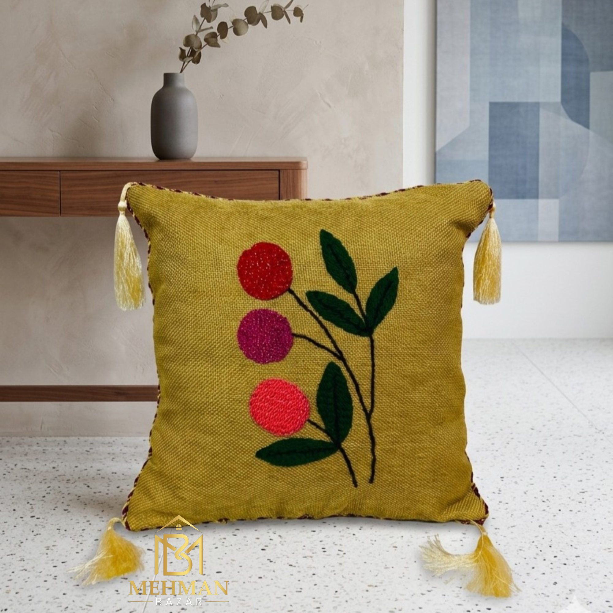 CUSHION COVER HAND MADE EMBROIDERY