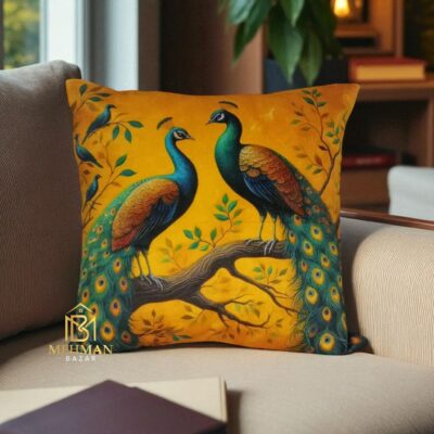 peacock/ Animal Digital print cushion cover MEHMAN BAZAR