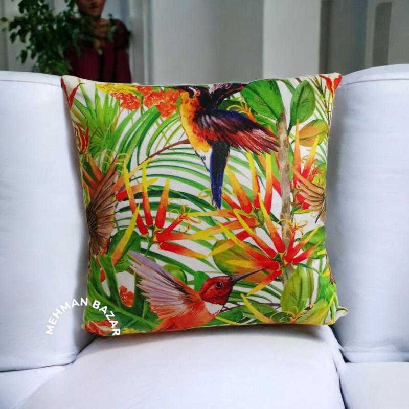 peacock/ Animal Digital print cushion cover MEHMAN BAZAR