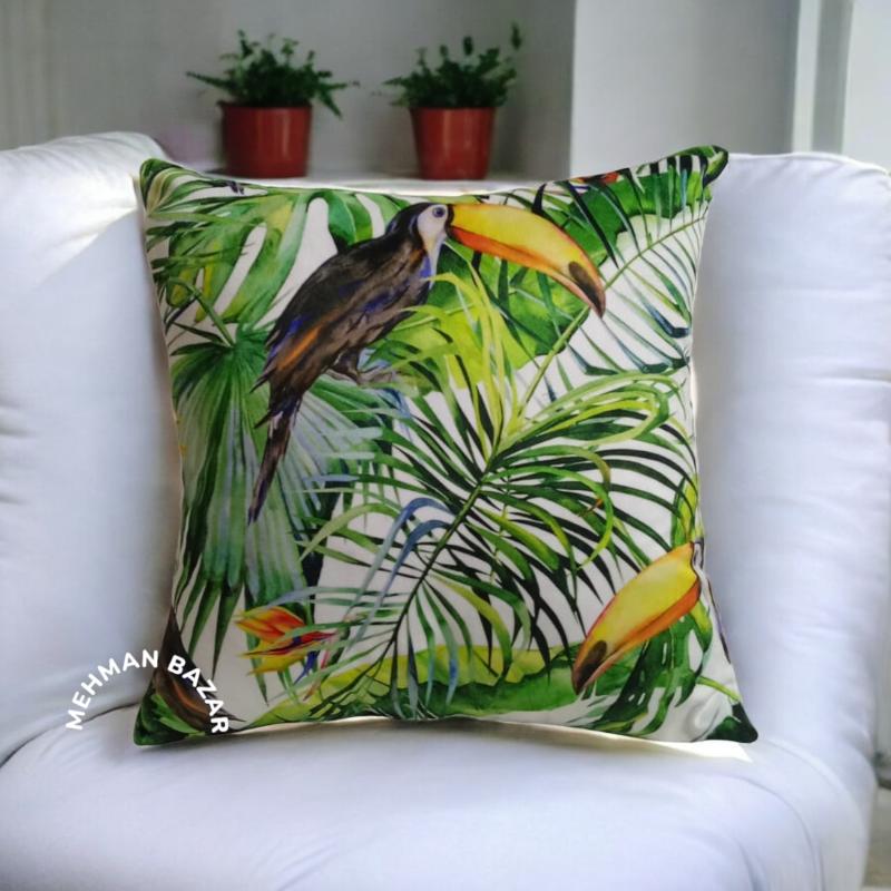 peacock/ Animal Digital print cushion cover MEHMAN BAZAR