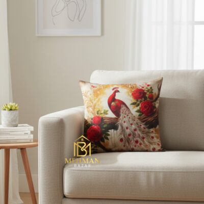 peacock/ Animal Digital print cushion cover MEHMAN BAZAR