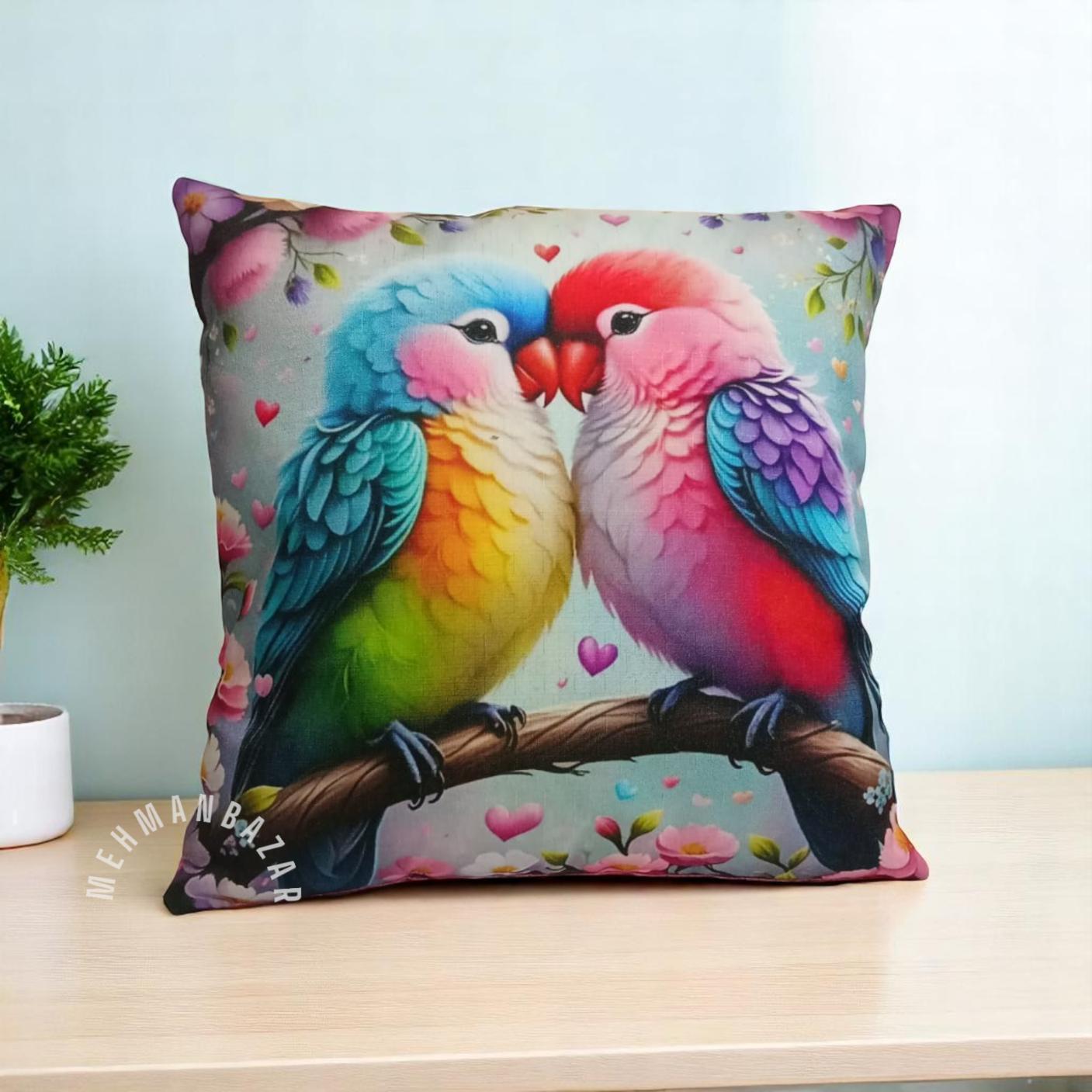 peacock/ Animal Digital print cushion cover MEHMAN BAZAR