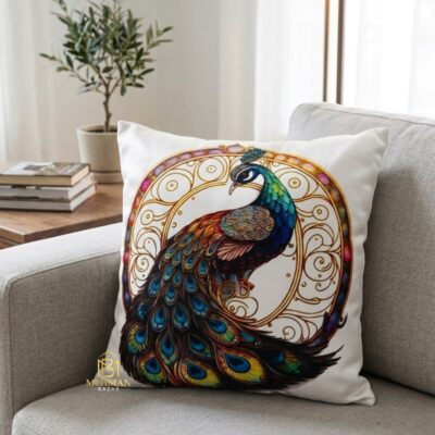 peacock/ Animal Digital print cushion cover MEHMAN BAZAR