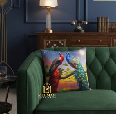peacock/ Animal Digital print cushion cover MEHMAN BAZAR