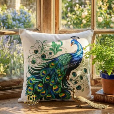 peacock/ Animal Digital print cushion cover MEHMAN BAZAR