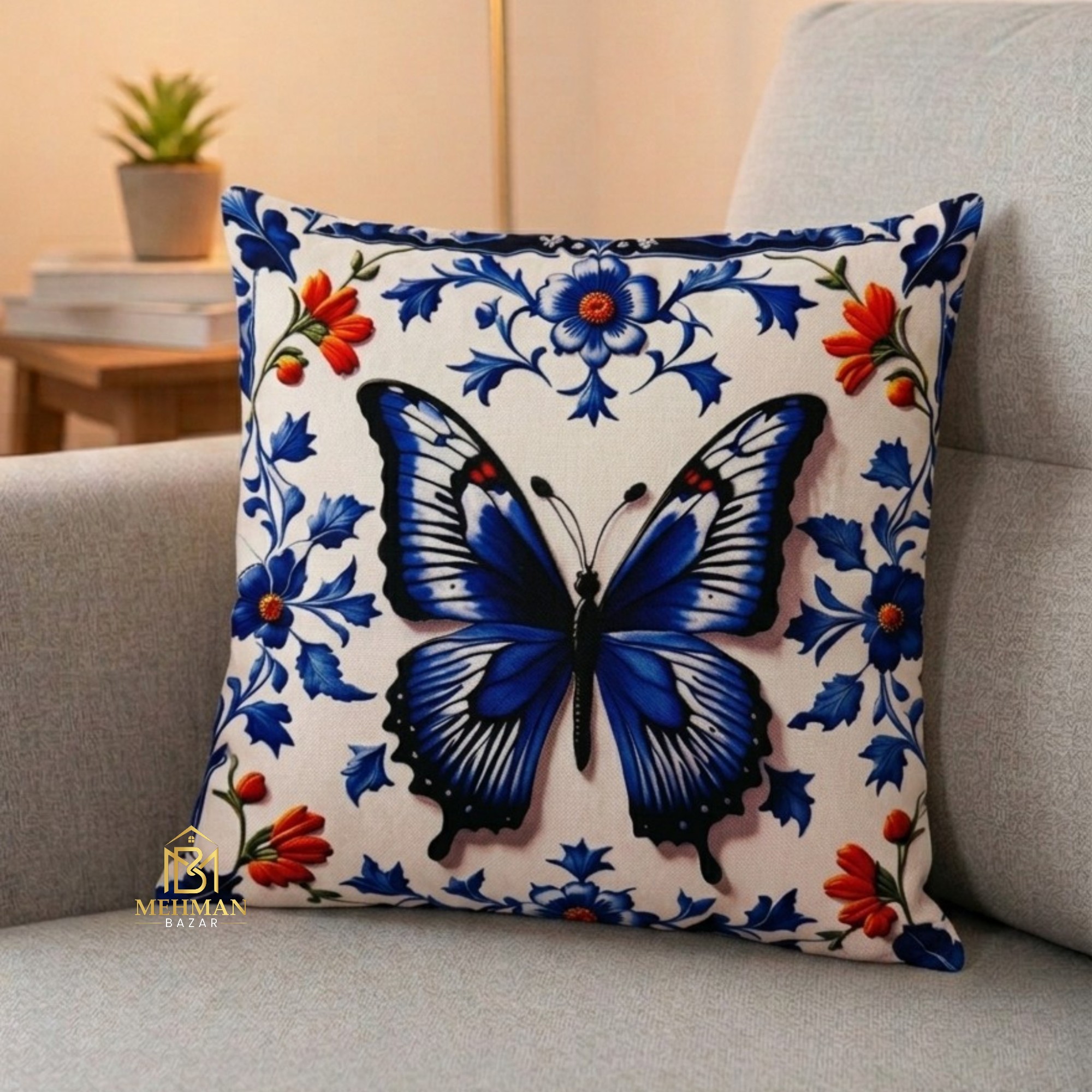 peacock/ Animal Digital print cushion cover MEHMAN BAZAR
