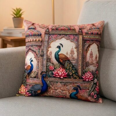 peacock/ Animal Digital print cushion cover MEHMAN BAZAR