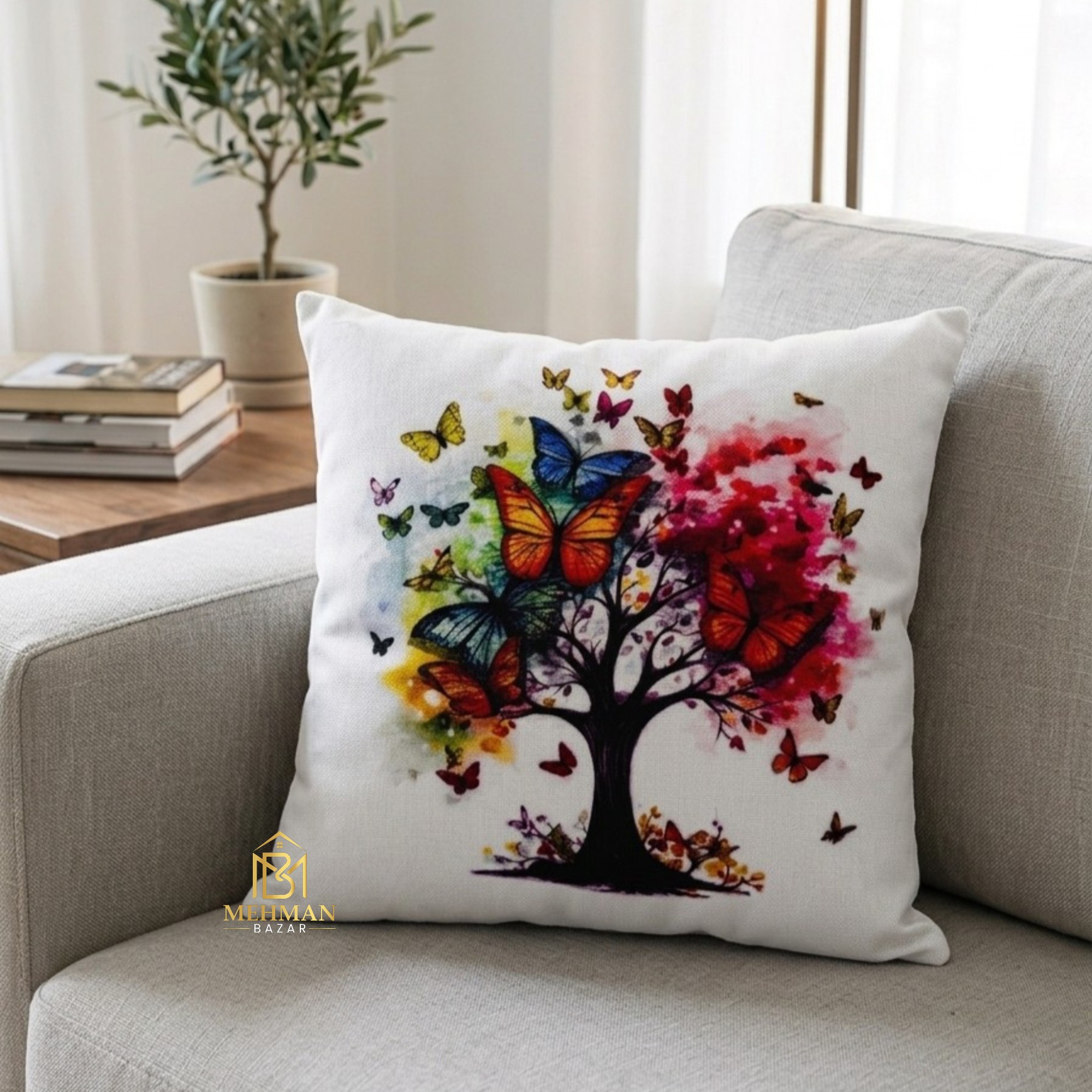 peacock/ Animal Digital print cushion cover MEHMAN BAZAR