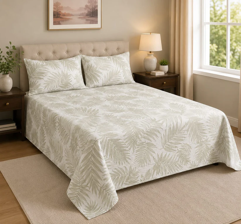 Luxury Cotton Bed Sheet with 2 Pillow Covers -AK0002
