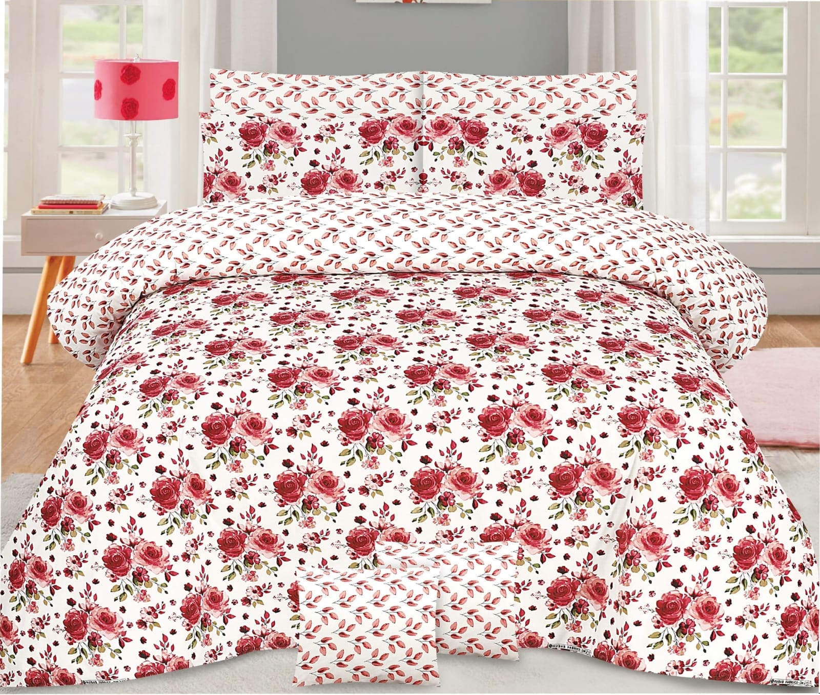 Quality Cotton Bed Sheet with 2 Pillow Covers -AK0012