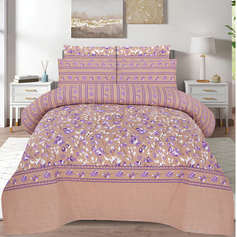 Export Quality Cotton Bed Sheet with 2 Pillow Covers -AK0009